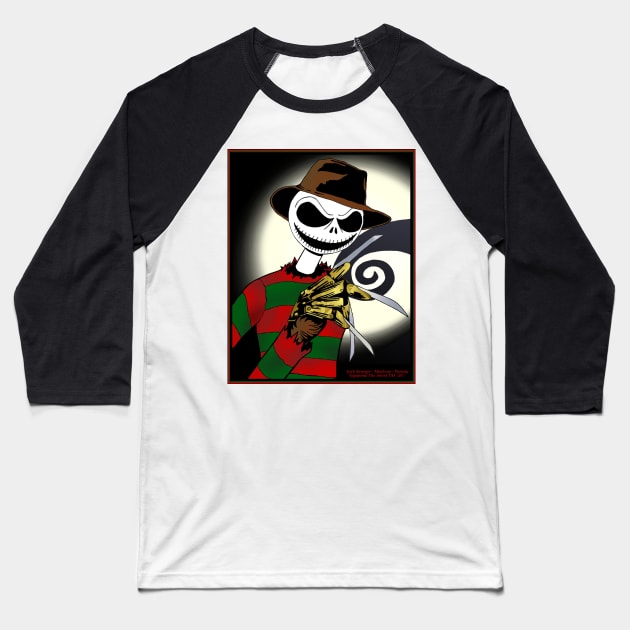 Jacky K Mash-Up Parody Baseball T-Shirt by VagabondTheArtist